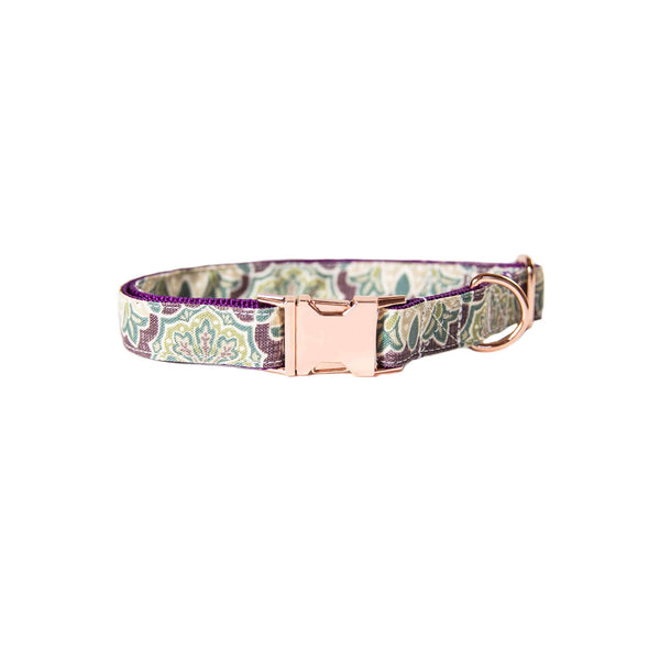 Purple Mulberry Dog Collar Rose Gold Collection
