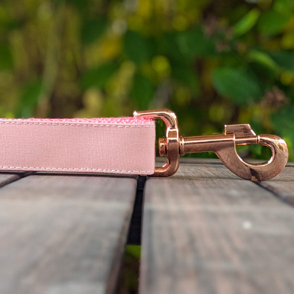 Pink Champagne Dog Collar and Leash Set Rose Gold Collection