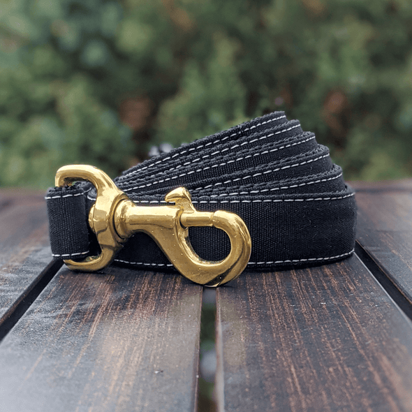 Onyx Dog Leash Gold Collection