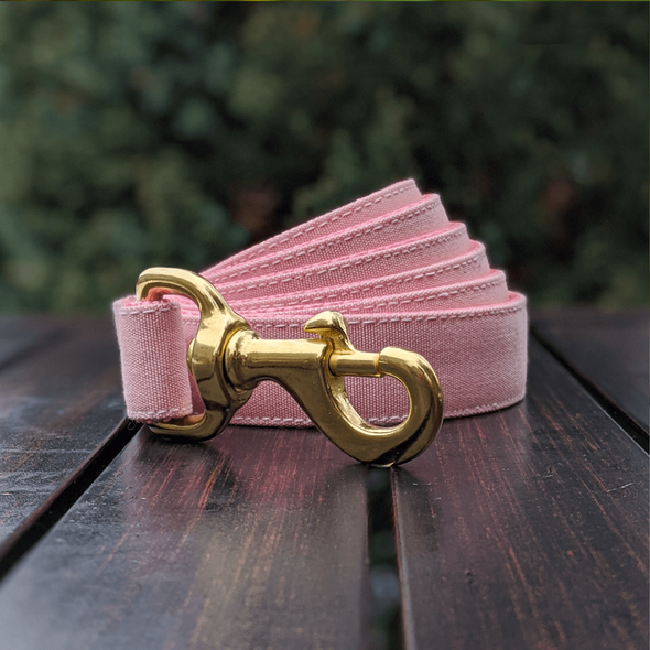 Pink Champagne Martingale Dog Collar and Leash Set Gold Collection