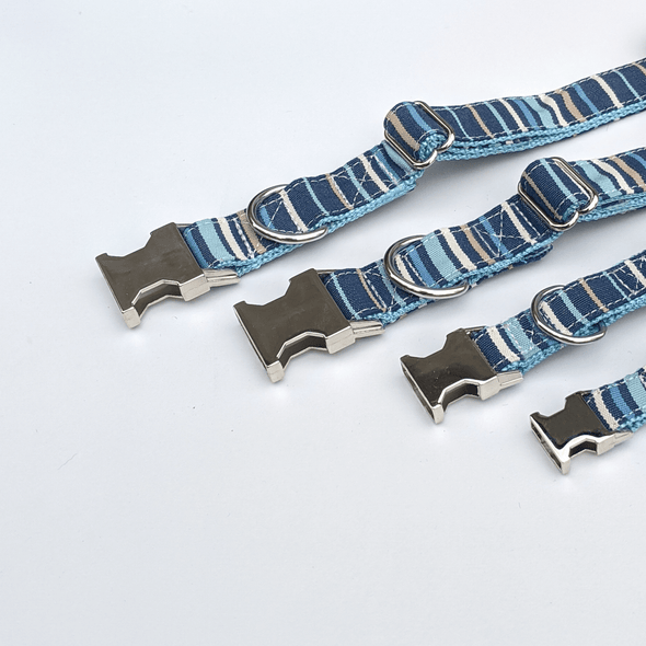 Drip Blue Dog Collar Silver Collection